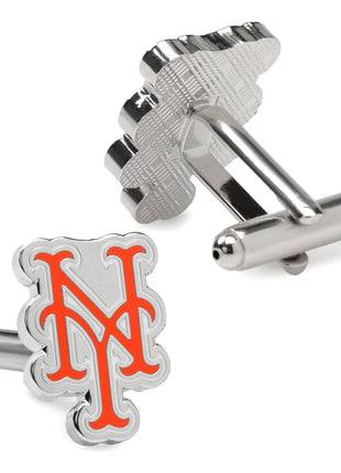 MLB New York Mets Silver Cufflinks