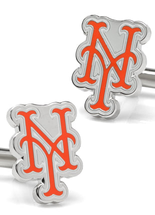 MLB New York Mets Silver Cufflinks