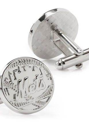 MLB New York Mets Silver Edition Cufflinks