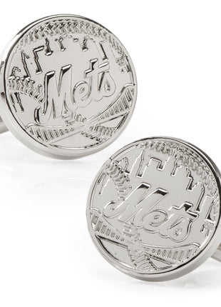 MLB New York Mets Silver Edition Cufflinks