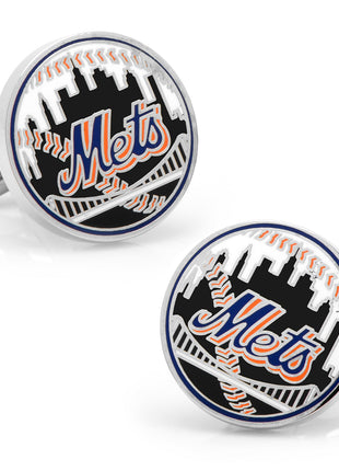 MLB New York Mets Baseball Cufflinks