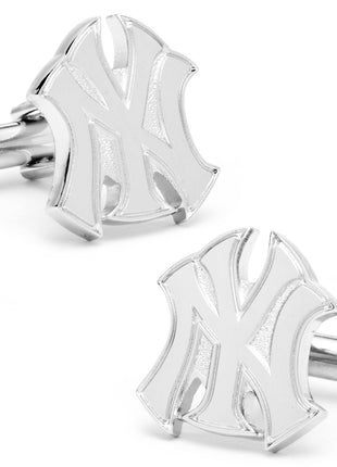 MLB New York Yankees Silver Logo Cufflinks
