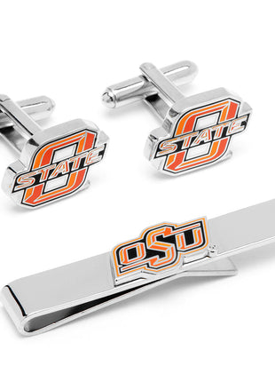NCAA Oklahoma State Cowboys Cufflinks and Tie Bar Gift Set