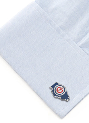 MLB Chicago Cubs State Shaped Cufflinks