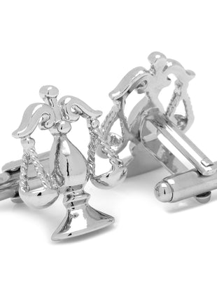 Silver Scales of Justice Cufflinks