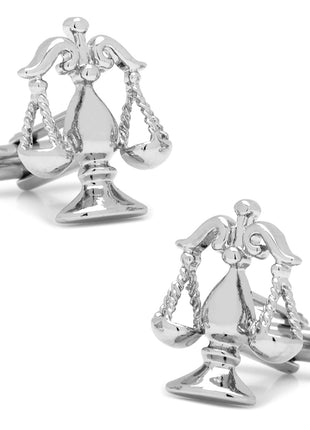 Silver Scales of Justice Cufflinks