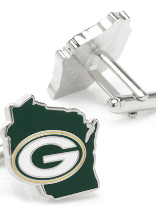 NFL Green Bay Packers State Shaped Cufflinks