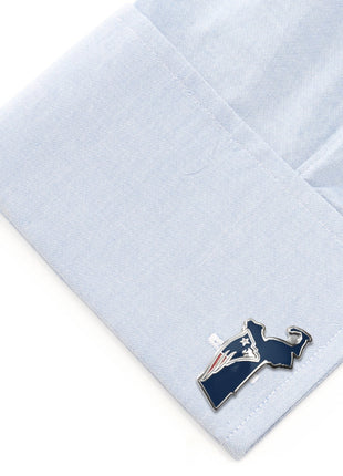 NFL New England Patriots State Shaped Cufflinks
