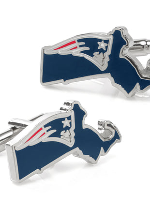 NFL New England Patriots State Shaped Cufflinks