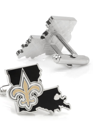 NFL New Orleans Saints State Shaped Cufflinks