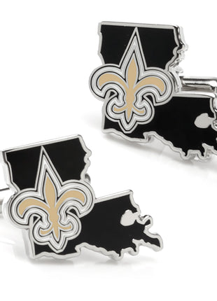 NFL New Orleans Saints State Shaped Cufflinks