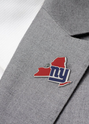 NFL New York Giants State Shaped Lapel Pin