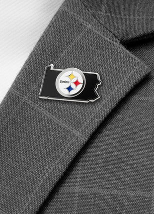 NFL Pittsburgh Steelers State Shaped Lapel Pin