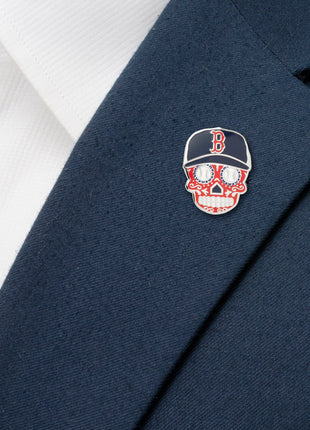MLB Boston Red Sox Sugar Skull Lapel Pin