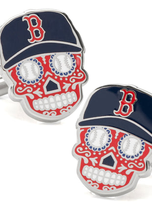MLB Boston Red Sox Sugar Skull Cufflinks