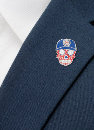 MLB Chicago Cubs Sugar Skull Lapel Pin