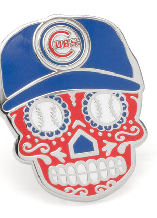MLB Chicago Cubs Sugar Skull Lapel Pin