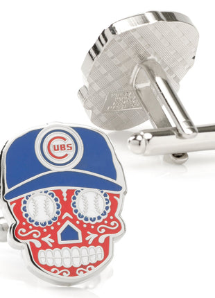 MLB Chicago Cubs Sugar Skull Cufflinks
