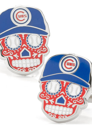 MLB Chicago Cubs Sugar Skull Cufflinks