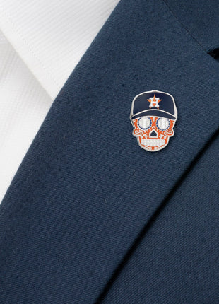 MLB Houston Astros Sugar Skull Lapel Pin