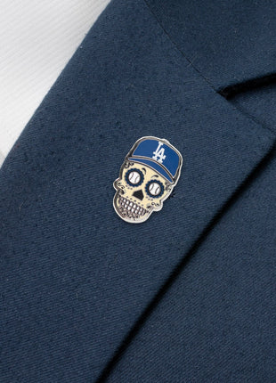 MLB LA Dodgers Sugar Skull Lapel Pin