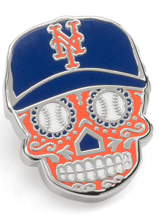 MLB New York Mets Sugar Skull Lapel Pin