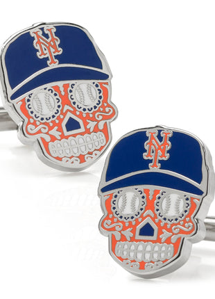 MLB New York Mets Sugar Skull Cufflinks