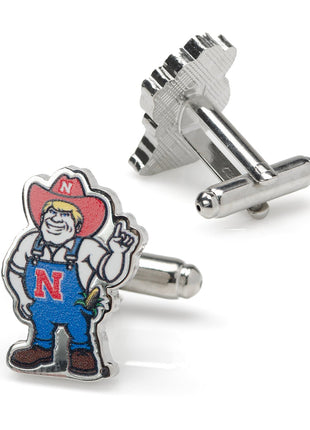 NCAA Nebraska Herbie Husker Mascot Cufflinks