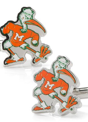 NCAA University of Miami Hurricanes Throwback Cufflinks