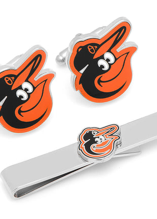 MLB Baltimore Orioles Cufflinks and Tie Bar Gift Set