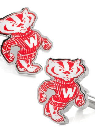 NCAA University of Wisconsin Badgers Throwback Cufflinks