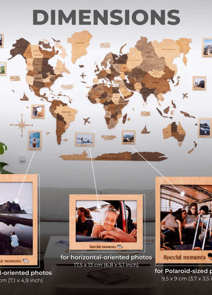 Set of 9 Wooden Photo Frames