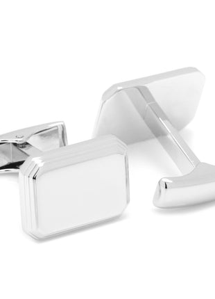 Sterling Rectangular Engravable Cufflinks