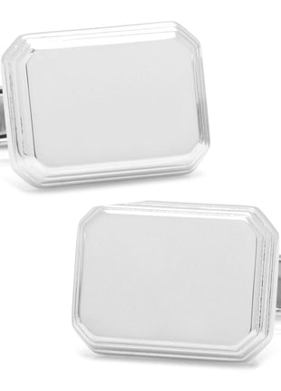Sterling Rectangular Engravable Cufflinks