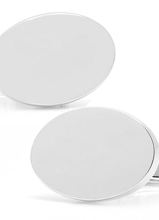 Engraved Precious Moments Sterling Silver Oval Cufflinks