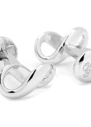 Sterling Silver Infinity Symbol Cufflinks