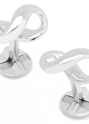 Sterling Silver Infinity Symbol Cufflinks