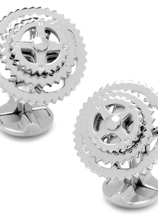 Sterling Silver Cyclist Cufflinks