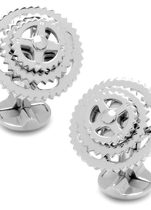Sterling Silver Cyclist Cufflinks