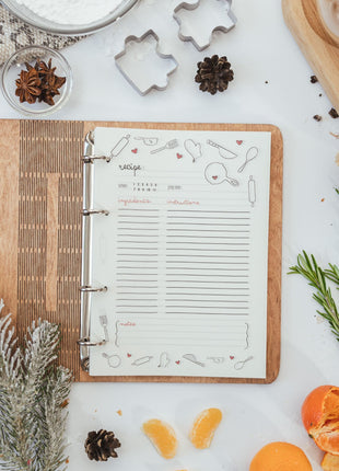Wooden Recipe Book – Pies & Tarts