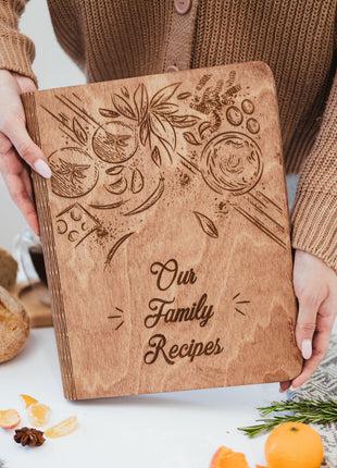 Wooden Recipe Book – Tomatoes Theme