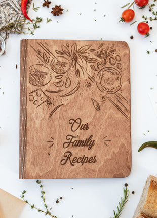 Wooden Recipe Book – Tomatoes Theme