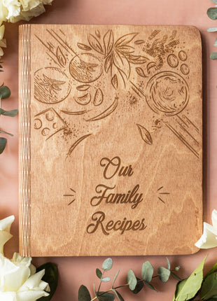 Wooden Recipe Book – Tomatoes Theme
