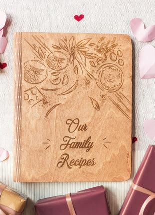 Wooden Recipe Book – Tomatoes Theme