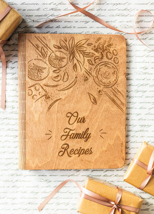 Wooden Recipe Book – Tomatoes Theme