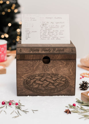 Wooden Recipe Box – Pies & Desserts