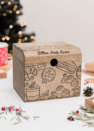 Wooden Recipe Box – Pastries Collection