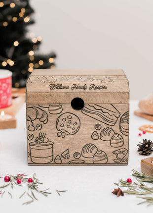 Wooden Recipe Box – Pastries Collection