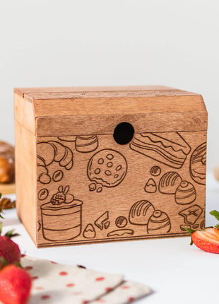 Wooden Recipe Box – Pastries Collection