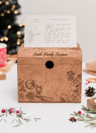 Wooden Recipe Box – Peppers Theme
